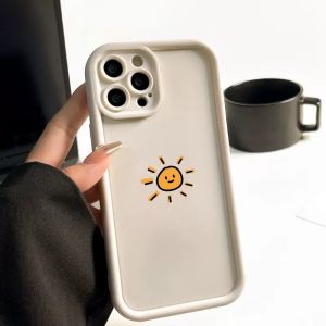 Phone Case  The sun and moon smile For iphone 11 12 13 14 15 Pro Max Casing silicone xr xs Max 7 8 Plus 11Pro 13Plus