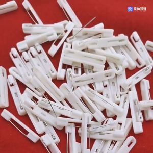 100Pcs White Plastic Lapel Pin Brooch Safety Pin Universal Fit For Acrylic Name Plate Office Badge