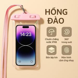 Túi Chống Nước Điện Thoại Túi Bảo Vệ Điện Thoại Trong Suốt Màu Dạ Quang Tiện Lợi Dùng Khi Đi Biển
