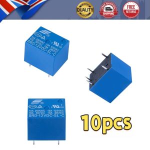 10pcs SRD-12VDC-SL-C Relay 5Pins 12V 10A 250VAC Mini Power For Protection Circuit Switch