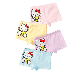 Quần Chip Đùi Cotton Họa Tiết Mèo Dễ Thương Nhiều Màu Sắc Cho Bé Gái 8-30 Kg - YOOSOO