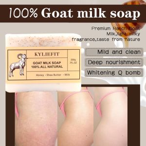 Organic Goat Milk Soap Bar Natural Whitening Cleaning Whiten Nourishing With Honey Shea Butter Milk For All Skin Types2026
