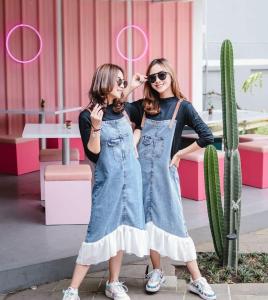 Zeni Overall Jeans Wash / Overall Jeans Terbaru Kekinian Banget