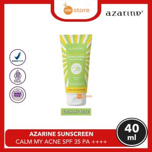 AZARINE Calm My Acne Sunscreen Moisturiser SPF35 PA+++ 40ML - Untuk Kulit Berjerawat Sensitif