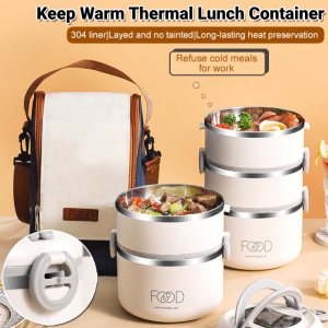 Microwaveable Stainless Steel Extra Long Insulated Lunch Box Portable Leakproof Thermal Meal Box 304 Food Preservation Container 保温饭盒