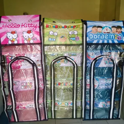 Rak Multifungsi Sleting karakter Gantung 3 susun