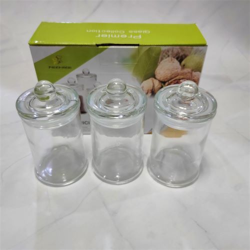 3-Piece 150Ml Thick Glass Spice Jar Set – Small Airtight Storage For ...