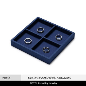 Oirlv Stackable Jewelry Storage Tray Ring Earrings Bracelet Necklace Watch Organizer Trays Velvet Jewelry Display Holder Plate P159