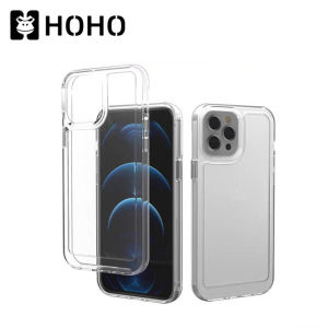 HOHO เคสใส เคสใสกันกระแทก iPhone 15 Plus 15 Pro Max 6 6S 7 8 7+ 8+ Plus + SE 3 2 X XR XS Max 13 14 Pro Max 12 Pro Max 11 Pro Max 12 13 Mini TPU Clear Case เคสแข็ง ซิลิโคนนิ่ม เคสสีลูกกวาดใสสำหรับ