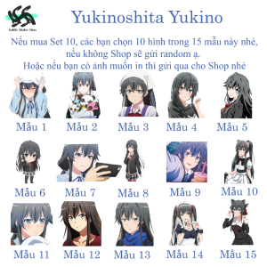 Oregairu - Set 10/15 Sticker Yukino / Yukinoshita Yukino anime/light novel Yahari Ore no Seishun Rabukome wa Machigatteiru - Chuyện tình thanh xuân bi hài của tôi quả nhiên là sai lầm dán trang trí siêu đẹp chống nước chống xước