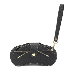 Kacamata Sunglasses Case Pelindung PU Tali Gantung Sunglasses Kotak Penyimpanan Tali Gantung