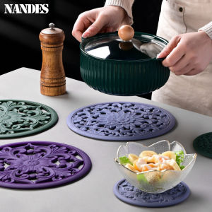 3pcs/Set Silicone Tableware Mat Reusable Vintage Hollow Carving Silicone Pad Heat-insulated Bowl Cup Pot Placemat Table Decor2026