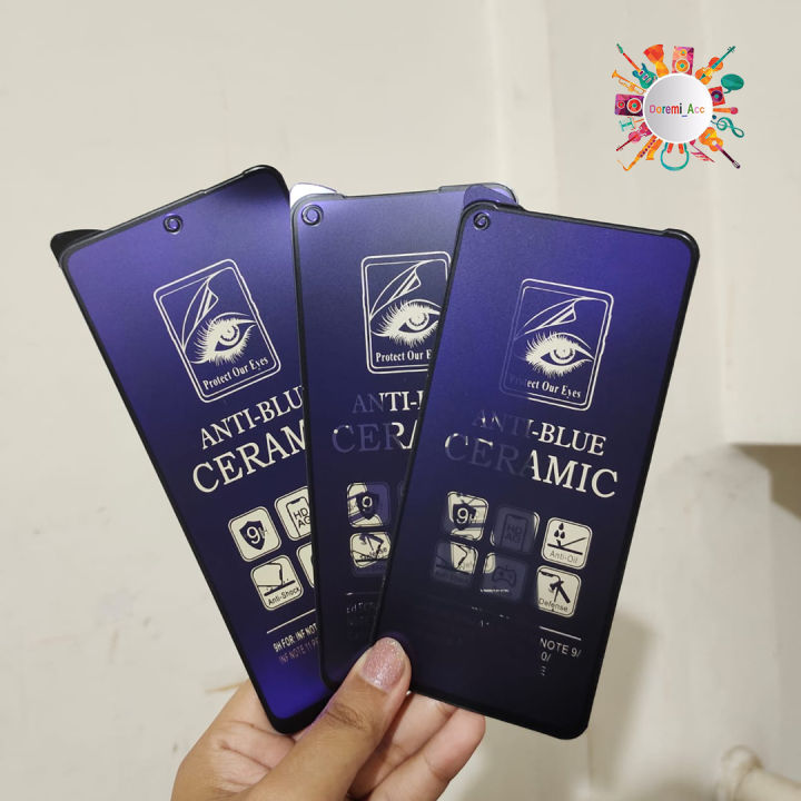 TEMPERED GLASS BLUE MATTE KERAMIK OPPO A76 A74 A95 A96 A54 A15S A15 A16