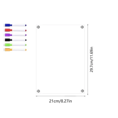 (SG LOCAL) Magnetic Acrylic Fridge Planner Weekly Schedule To Do List Dry Erase Whiteboard Refrigerator Menu Board Set