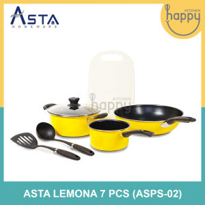 Asta Lemona Panci Wajan Set Teflon 7 Pcs Anti Lengket ASPS-02 ASPS 02