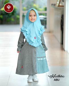 Gamis Anak Nadhira Kids Plus Hijab (usia 1-6 thn) ANV