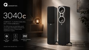Q Acoustics 3040c Compact Floorstanding Speakers High-Fidelity Sound for Home Audio Elegance and Power in a Modern Design