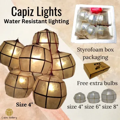 Capiz Solar Lights and Plug Type Free bulbs Capiz Hanging Lights Capiz Ball Capiz Shell Capiz Lights outdoor