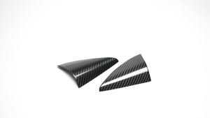 Cornerr Carbon Fiber Car Interior Front A-Pillar Window Triangle Panel Cover Trim Car Accessories For Hyundai N Kona N 2021 2022 2023 6K4N7