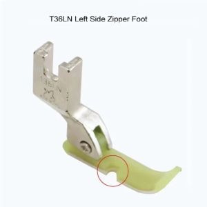 Cording Zipper Foot P36N/P36LN/T36N/T36LN LeftRight Narrow Teflon Foot High Shank for Industrial Lockstitch Sewing Machine