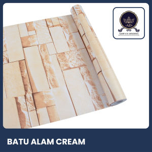 Adipatidinding - Wallpaper Dinding Motif Batu Alam Cream Ukuran 45 Cm x 10 Meter Wallpaper Stiker Dinding Motif Batu Alam Cream Wallstiker Motif Batu Alam Cream Dekorasi Dinding Dekorasi Rumah Dekorasi Ruang Tamu Dekorasi Kamar Tidur