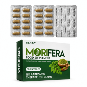 Zienac Morifera Malunggay Capsules 500mg 30s Pure Moringa Oleifera Extract Leaf Food Supplement | Natural Anti-Inflammatory Rich in Vitamin C Calcium & Iron