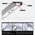 Bộ 2Thanh Ray Bi 40cm Nhấn Mở Đỡ Ngăn Kéo Tủ Quần Áo Nhấn Mở Giảm Chấn Chịu Lực Cao Cấp ZABA. 