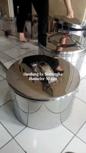 Tong Es Semangka India + gayung dia. 50 cm/dandang es semangka/dandang es steinlist