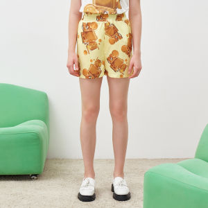 สินค้าใหม่ iCONiC GOLD ROBOT SHORTS #7261 กางเกงขาสั้น เอวยืด ใส่ได้ทั้ง ผช ผญ ผ้าไหมซาติน พิมพ์ลาย  กางเกงทำงาน กางเกงผ้าไหม กางเกงหรู กางเกงเอวสูง