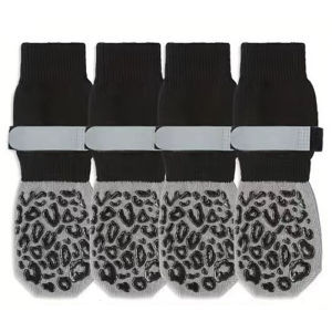 Adjustment Anti Slip Dog Booties Cotton Tracting Dog Socks For Active Puppies Prevents Injury