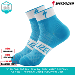Tất (Vớ) Thể Thao Đi Xe Đạp SPECIALIZED S-WORKS – Cổ Vừa Thoáng Khí