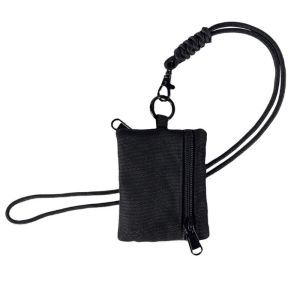 Hanging Neck Coin Purse Oxford Cloth Mini Coin Card Holder Hanging Neck Zipper Pouch Key Small Bag