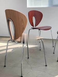 Kitchen Chair Bar Stool High Chair Dining Chair Only Nordic Restaurant Solid Wood Retro Dining Chair Super Load-Bearing 26dian Dining Stool Chair