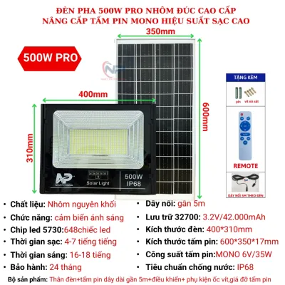 [0Đồng Vận Chuyển]Đèn Năng Lượng Mặt Trời NHẬT PHONG SOLAR Đèn Pha Năng Lượng Mặt trời 1000w500w300w đèn cảm biến tự động sángChip Led Siêu SángVỏ Nhôm Nguyên Khối Điều Khiển Từ Xa Chống Nước IP68 Bảo Hành 2 năm