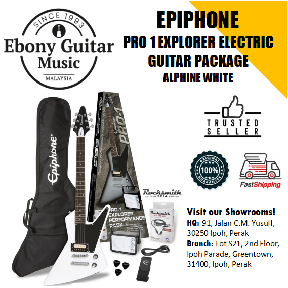 Epiphone Pro-1 Explorer Silver Burst ギター Epiphone PRO-1 Explorer Electric Guitar Pack Silver Burst