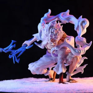 Ready Stock One Piece Monkey D. Luffy Gear 5 Thunder Nika Sun God 18cm PVC Figure Collection 海贼王路飞五档太阳神尼卡蹲姿闪电二挡果实觉醒手办