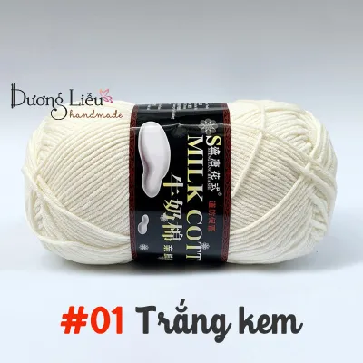 Len Milk Cotton loại 1 cuộn 125gr (Mã 01 đến 50)