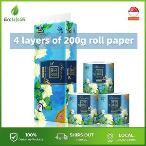 Breeze Flower Series 4-ply Toilet Rolls Pape UltraSoft 10 Rolls/Pack-100% virgin wood pulp