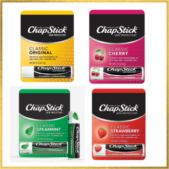 CHAPSTICK Lip balm /Strawberry / Spearmint/ Cherry / Original 4g ...