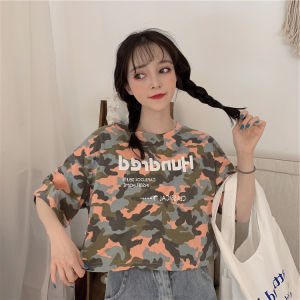 LHMonday  ขายดีมากกกกก💙  เสื้อยืดคอกลมแขนสั้น แมทช์ได้ทุกลุค สกีนลายทหารแต่งตัวสไตล์สาววินเทจ เท่ๆจ๊าบๆ ใส่เที่ยวใส่อยู