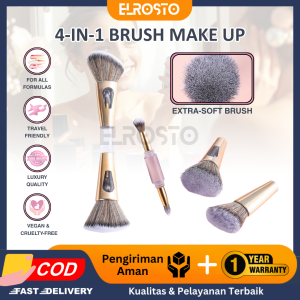ELROSTO 4 in 1 Makeup Brush Set Kuas Rias Portable Multifungsi Travel Size Lengkap Wajah Mata