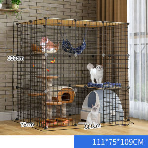 สินค้าอยู่ในไทย พร้อมส่ง😺กรงแมวขนาดใหญ่ คอกน้องแมว คอกกรงสัตว์เลี้ยง DIY คอกกรงแมวและสุนัข คอกสัตว์เลี้ยง กรงหมา ประกอบง่าย ทนนาน จัดเก็บสะดวก กรงแมวราคาถูกๆ