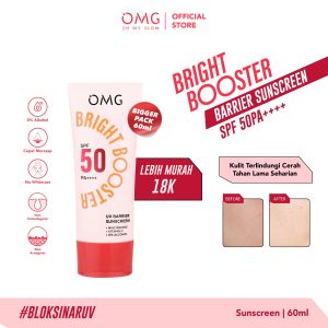 OMG OH MY GLOW UV Barrier Sunscreen SPF 50 PA++++ 60 ml - Sunscreen - Mencerahkan dengan kandungan Serum Vit B3+C+E - Cepat Meresap - Tidak Berminyak