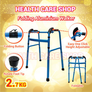Folding Aluminium Walker / Up & Down Stairs Walking Aid / Retractable Walking Frame (FST618) Blue 伸缩自如通行无阻助行器Folding Aluminium Walker / Up & Down Stairs Walking Aid / Retractable Walking Frame (FST618) Blue 伸缩自如通行无阻助行器