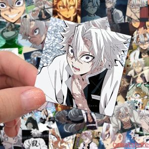 Set 139 Sticker Demon Slayer: Kimetsu no Yaiba - Phong trụ Sanemi dán laptop điện thoại đàn guitar mũ bảo hiểm vali.