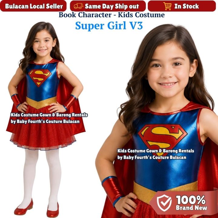 Book Character Movie Anime Superhero Super Girl Deluxe Dress Costume ...