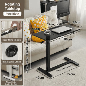 【JJ HOME】Upgraded Adjustable Height Lifting Desk/Movable Sofa Side Table with Wheels