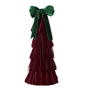 COUPLECOL Handmade Velvet Christmas Tree Ornament Tree Shape DIY Tabletop Xmas Tree Decorative Craft Christmas Tree Decorations Home Decoration
