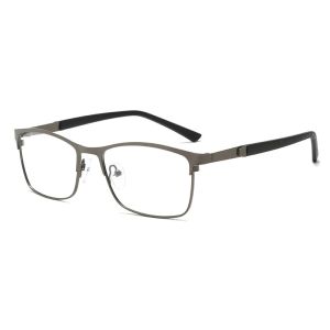 Chất lượng cao photochromic chống bức xạ kính kim loại gọng vuông bóng râm cho nam giới Kính mát chống ánh sáng xanh 2in1 Kính mắt
