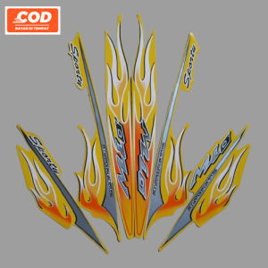 Striping Stiker Yamaha mio 2006 2007 sporty striping api HIJAU